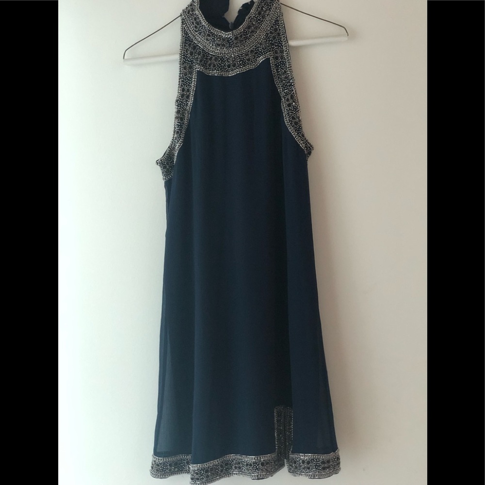 Blue mini dress